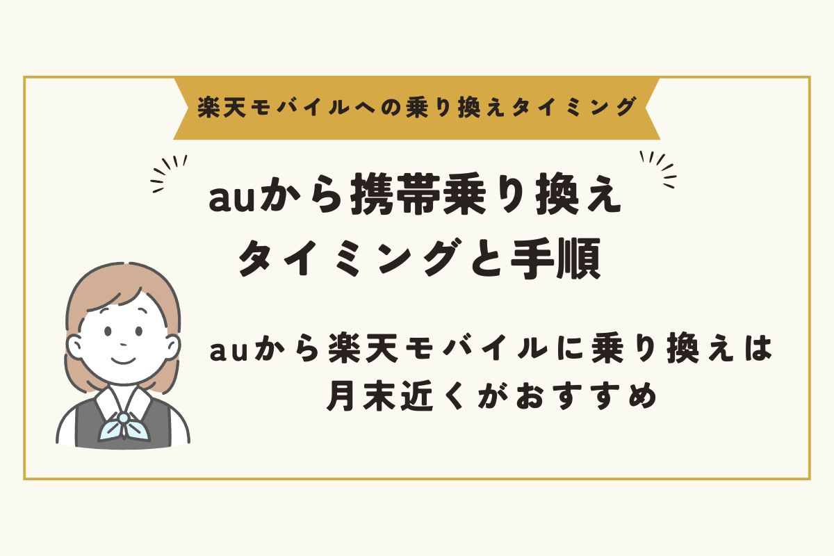 楽天モバイルへの乗り換え　タイミング